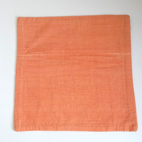 Beautiful Vintage Orange & Blue Patchwork Batik Pillow Sham from India - Picture 6 of 8